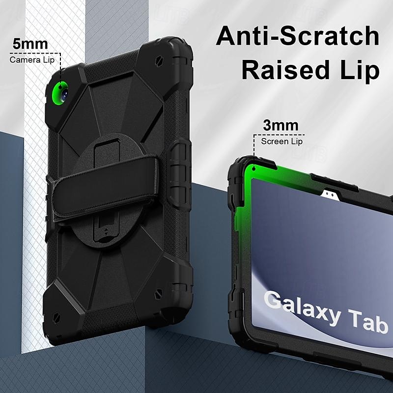 2025年 タブレット ケース カバー 用途 Samsung Galaxy Tab A9 8.7" S8 Plus 12.4'' S8 S7FE 12.4インチ S7 Plus 12.4" S7 11'' A8 10.5'' A7 Lite 8.7'' A7 A9 Plus 11" ハンドル 鉛筆ホルダー(ペンなし) 360°ローテーション 鎧 PC シリコーン  コレクション – $26.99 –P5