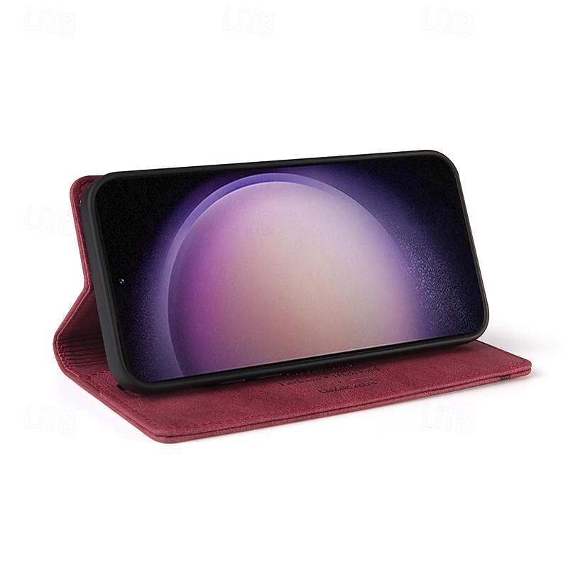 2025年 Samsung Galaxy S24 S23 S22 S21 S20 Ultra Plus FE A54 A34 A14 Note 20 10 S25 Ultra ウォレットケース マグネティックフルボディプロテクティブキックスタンドレトロTPU PUレザー  コレクション – $17.99 –P6