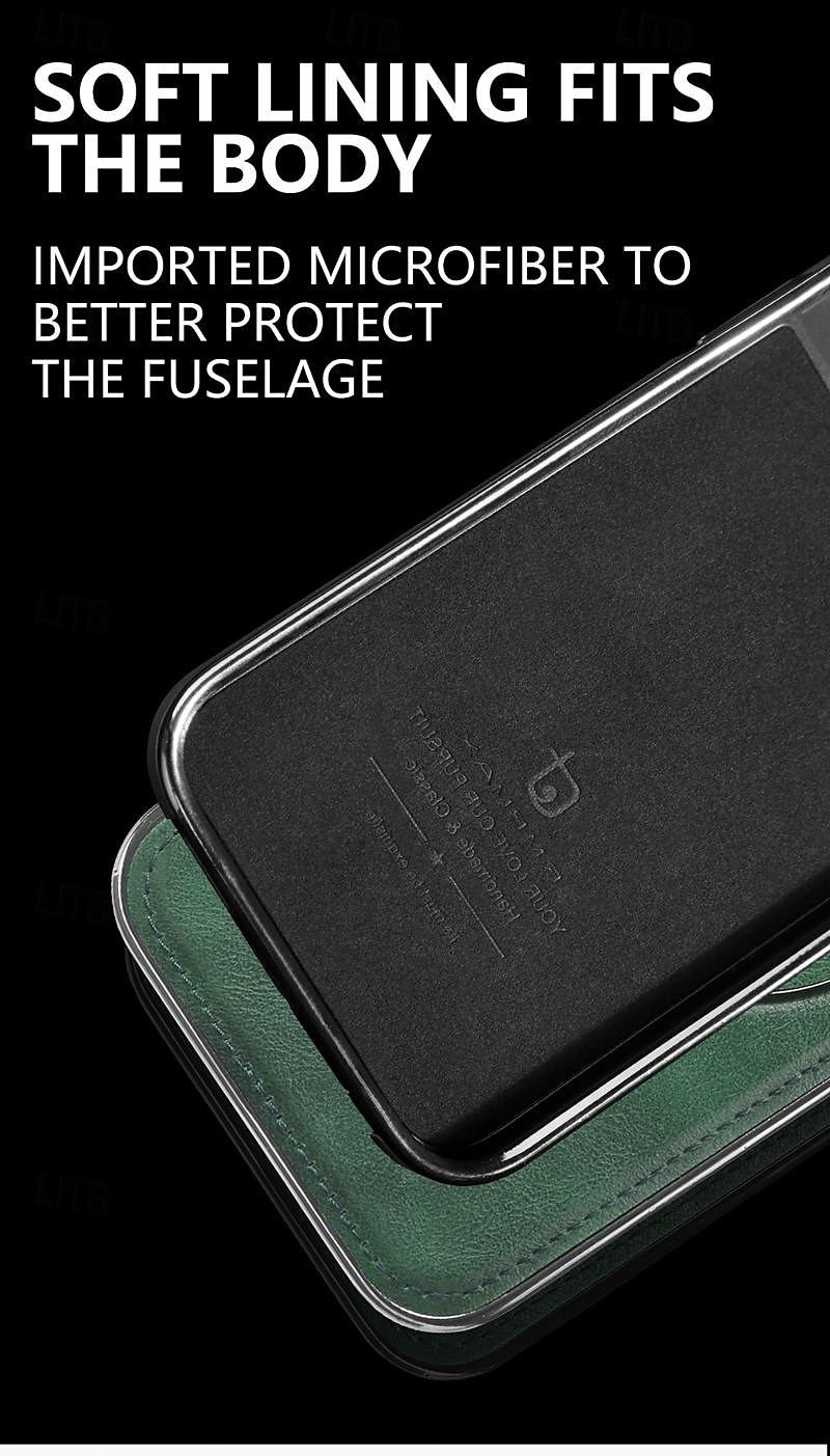 Чехол для телефона для iPhone 16 iPhone 15 Pro Max iPhone 14 13 12 11 Pro Max Plus задняя крышка с кольцевым держателем магнитная поддержка беспроводной зарядки ретро натуральная кожа нержавеющая 2025 - $27.99 –P10