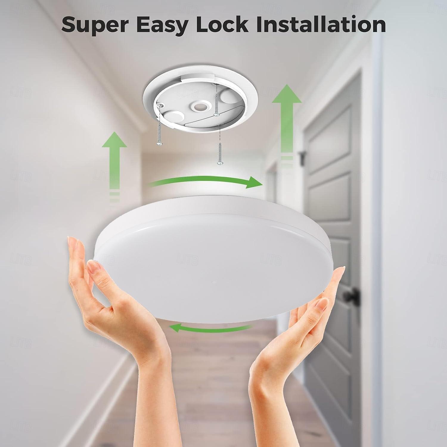 Light ControlRadar Motion Sensor Light 12W 18W 6000K Wired Ceiling Light Fixture Motion Detector LED Ceiling Light Embedded Sensor Light for Corridor Staircase Food Cabinet Laundry AC220V 2025 - $24.99 –P3