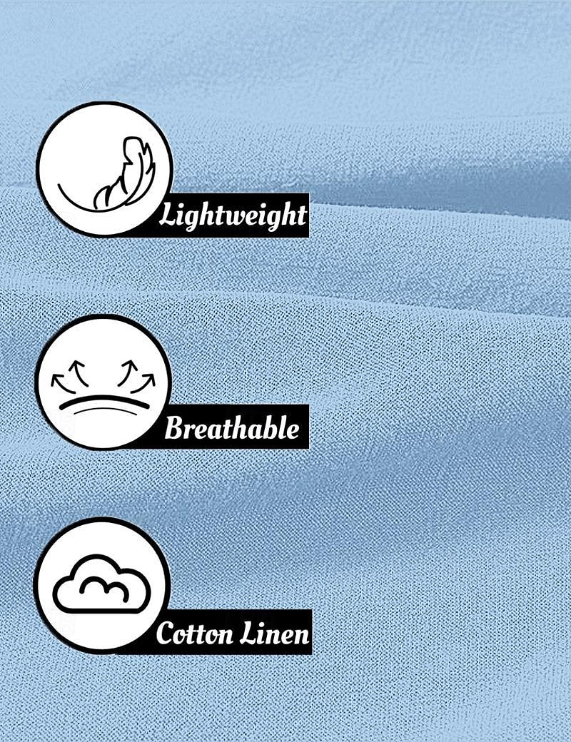 Herr Långbyxor Casual byxor Sommarbyxor Säckiga byxor Strandbyxor Snörning Framficka Rakt ben Slät Komfort Mjuk Fullängd Strand Yoga Helgdag Mode Hawaiisk Svart Vit 2026 - $25.99 –P6