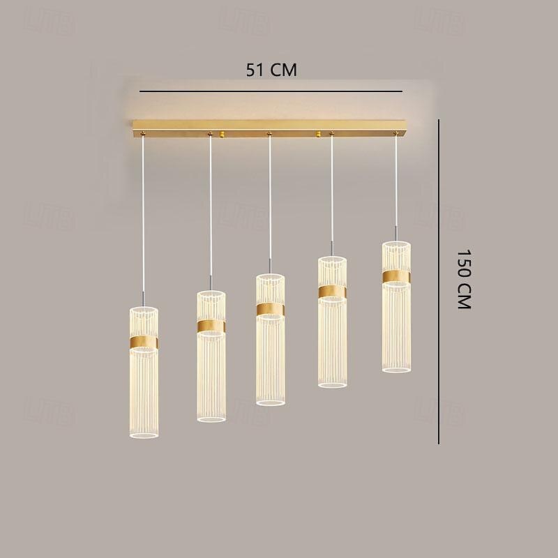 3 lumières 5 lumières 28 cm Conception unique Conception de l'île Lampe suspendue Acrylique Acrylique Plaqué Finitions Peintes Moderne Style nordique 85-265V de 2025 ? $313.29 –P10
