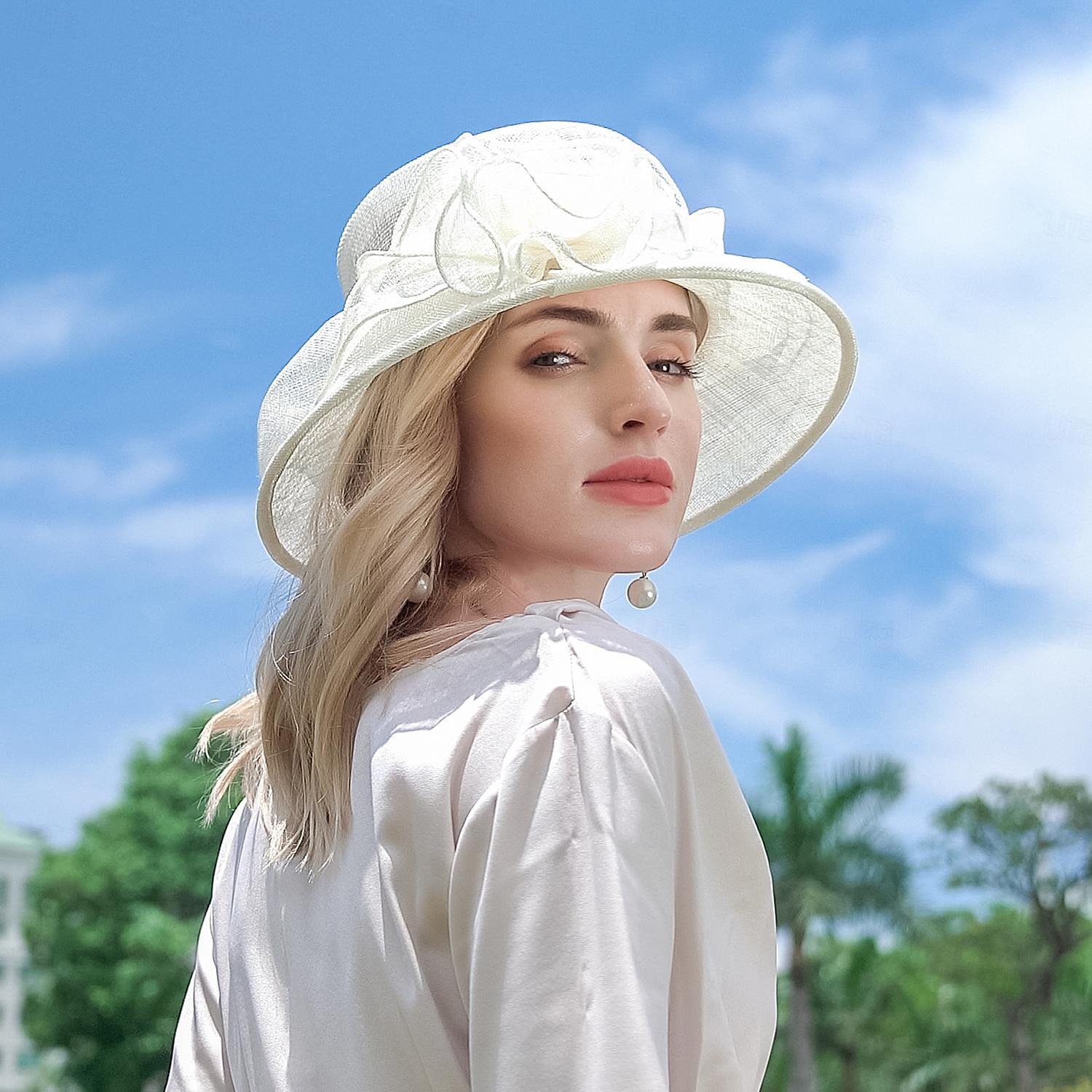 Palarie In Pălărie Vară Clop Palarie de soare Nuntă Petrecere ceai Elegant Nuntă Cu Culoare Pură Partea Dantela Diadema Articole Pentru Cap 2026 - $74.99 –P11