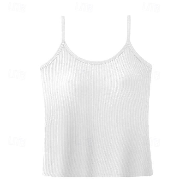 Dames Camisole Tanktop Basis Mouwloos Regular Tops Crew Hals Wit Bruin Grijs Zomer 2025 - $19.49 –P9