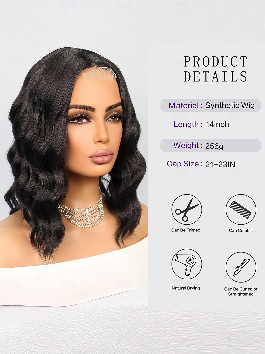 Pruik van synthetisch kant Golvend Stijl 14 inch(es) Zwart Korte bob U-deel Pruik Dames Pruik bruin / Wit Donker Bruin Zwart 2025 - $23.99 –P5