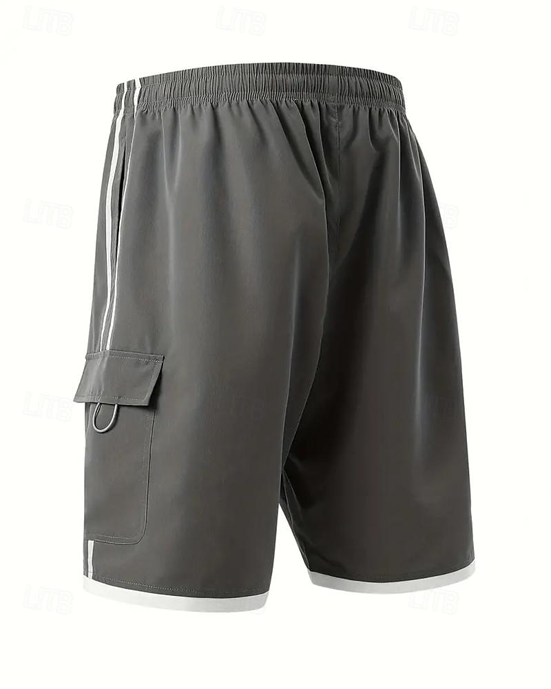 Homens Bermuda Cargo Calção Com Cordão Cintura elástica Bolso multi Bloco de cor Vestível Curto Ao ar livre Diário Para Noite Moda Clássico Preto Cáqui de 2025 por $27.99 –P4