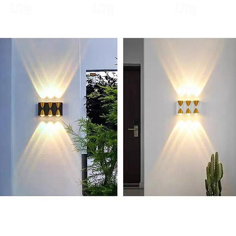lampada da parete a led 2/3/4/5 teste esterno impermeabile in vetro alluminio 90 cm moderno creativo luce bianca calda corridoio balcone ip65 85-265 v del 2026 a $46.99 –P14