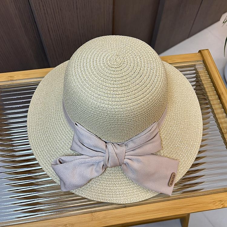 Hats Headwear Acrylic / Cotton Straw Bucket Hat Straw Hat Sun Hat Casual Holiday Elegant Vintage With Bowknot Pure Color Headpiece Headwear 2025 - $20.99 –P3
