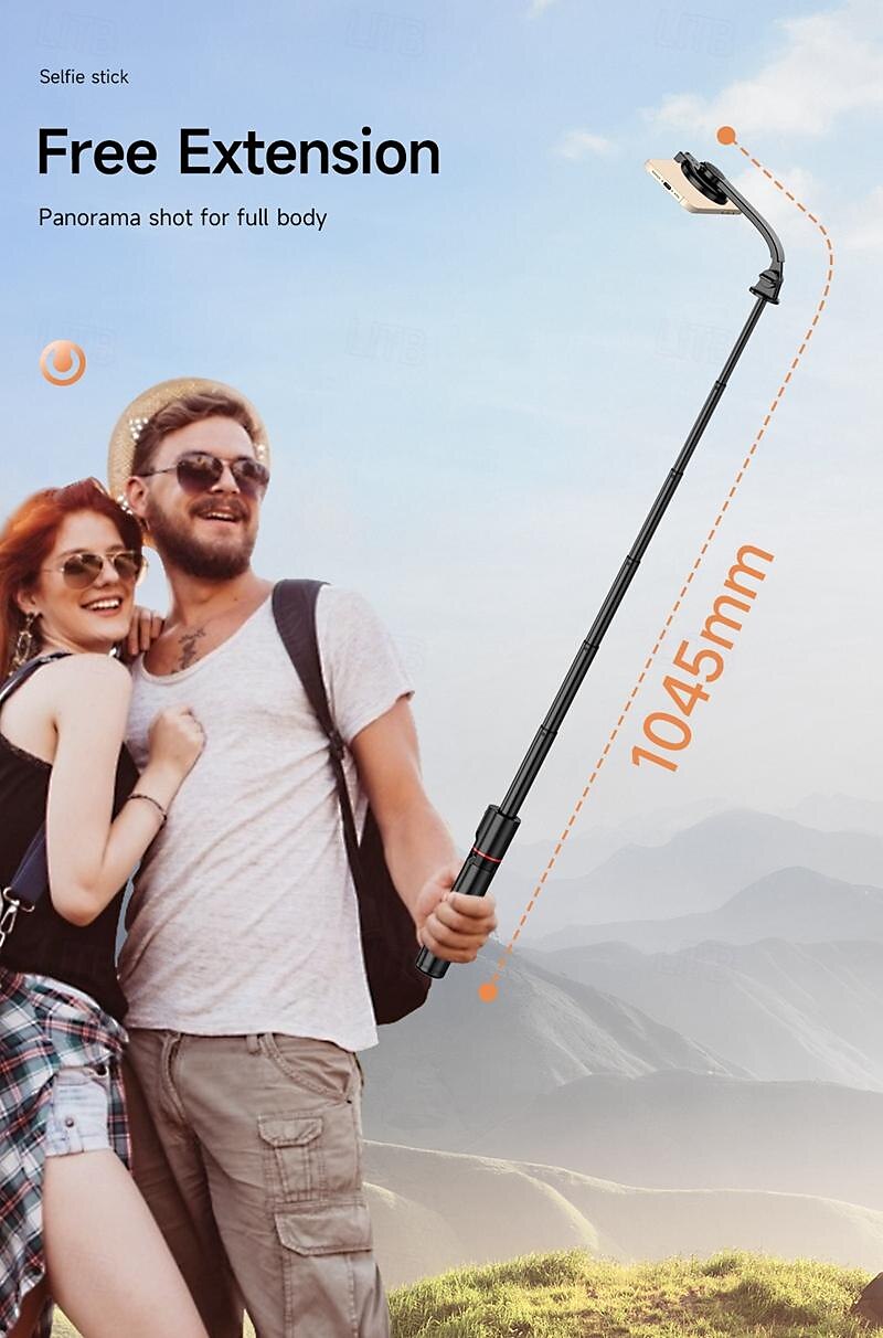 Selfie Stick Bluetooth Extendable Max Length 104.5 cm For Universal Android / iOS Universal 2025 - $28.99 –P11