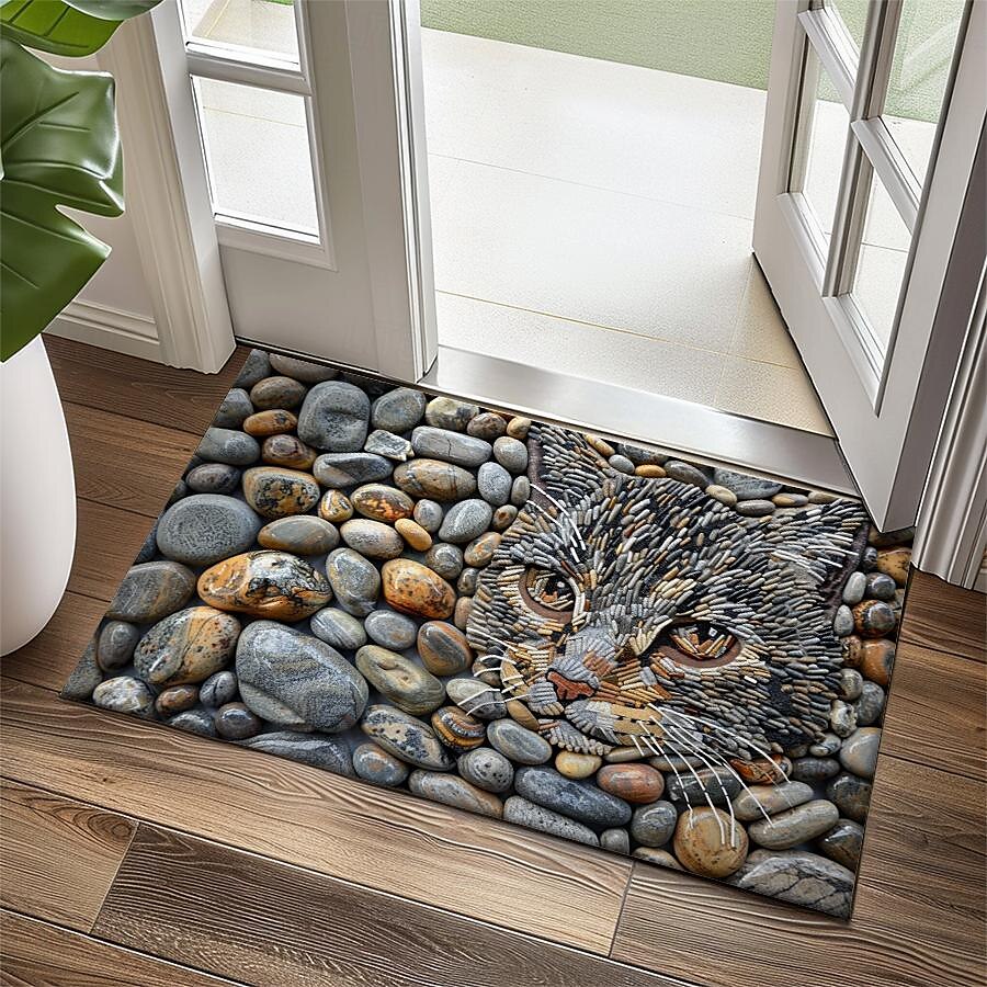 Cobblestones Animals Doormat Kitchen Mat Floor Mat Non-Slip Area Rug Oil Proof Rug Indoor Outdoor Mat Bedroom Decor Bathroom Mat Entrance Rug 2025 - $16.99 –P5