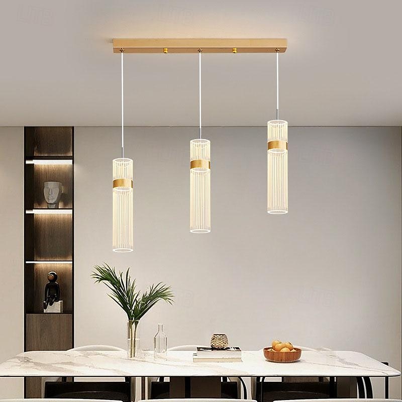 3 lumières 5 lumières 28 cm Conception unique Conception de l'île Lampe suspendue Acrylique Acrylique Plaqué Finitions Peintes Moderne Style nordique 85-265V de 2025 ? $313.29 –P2