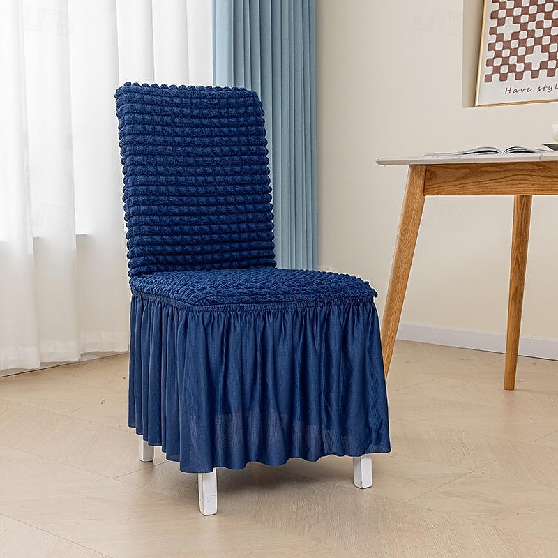 1 kpl uusi tuolinpäällinen kuplamuovilla hameen helma all inclusive olohuone ruokapöydän tuolinpäällinen universaali paksunnettu instagram-tyyli 2025 - $20.99 –P10