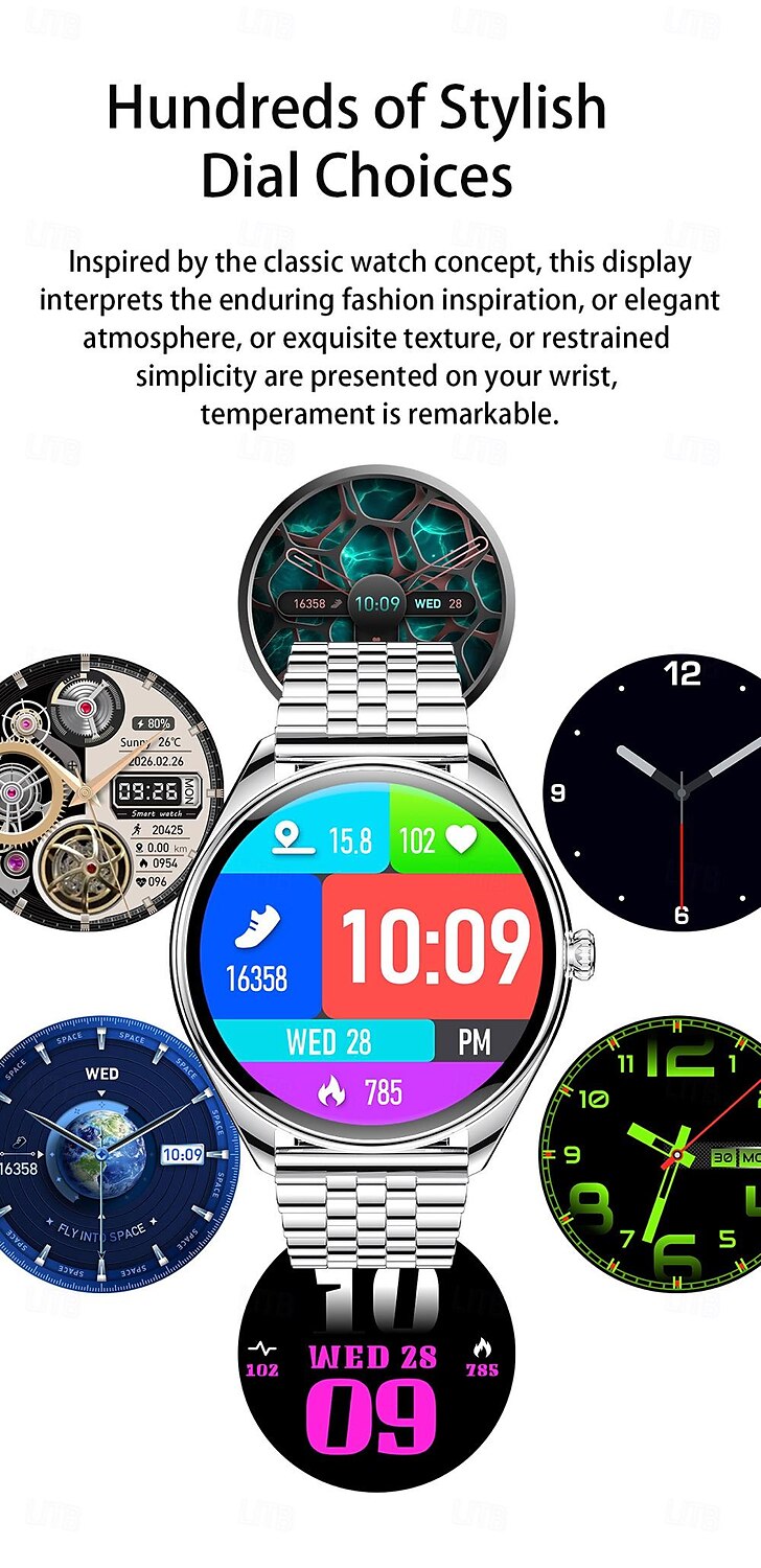 696 MT55 Умные часы 1.43 дюймовый Смарт Часы Bluetooth ЭКГ + PPG Педометр Напоминание о звонке Совместим с Android iOS Женский Мужчины Хендс-фри звонки Напоминание о сообщении IP 67 46 2025 - $56.99 –P10