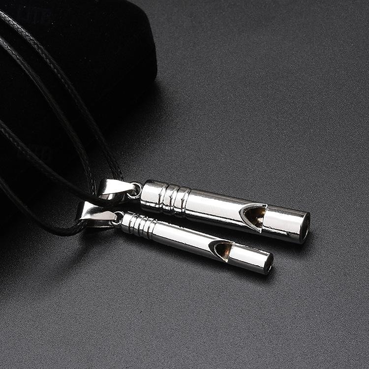 Vintage Titanium-Coated Stainless Steel Whistle Handcrafted Zinc Alloy Referee Survival Whistle Keychain Pendant - Essential Outdoor Gear 2025 - $6.99 –P5