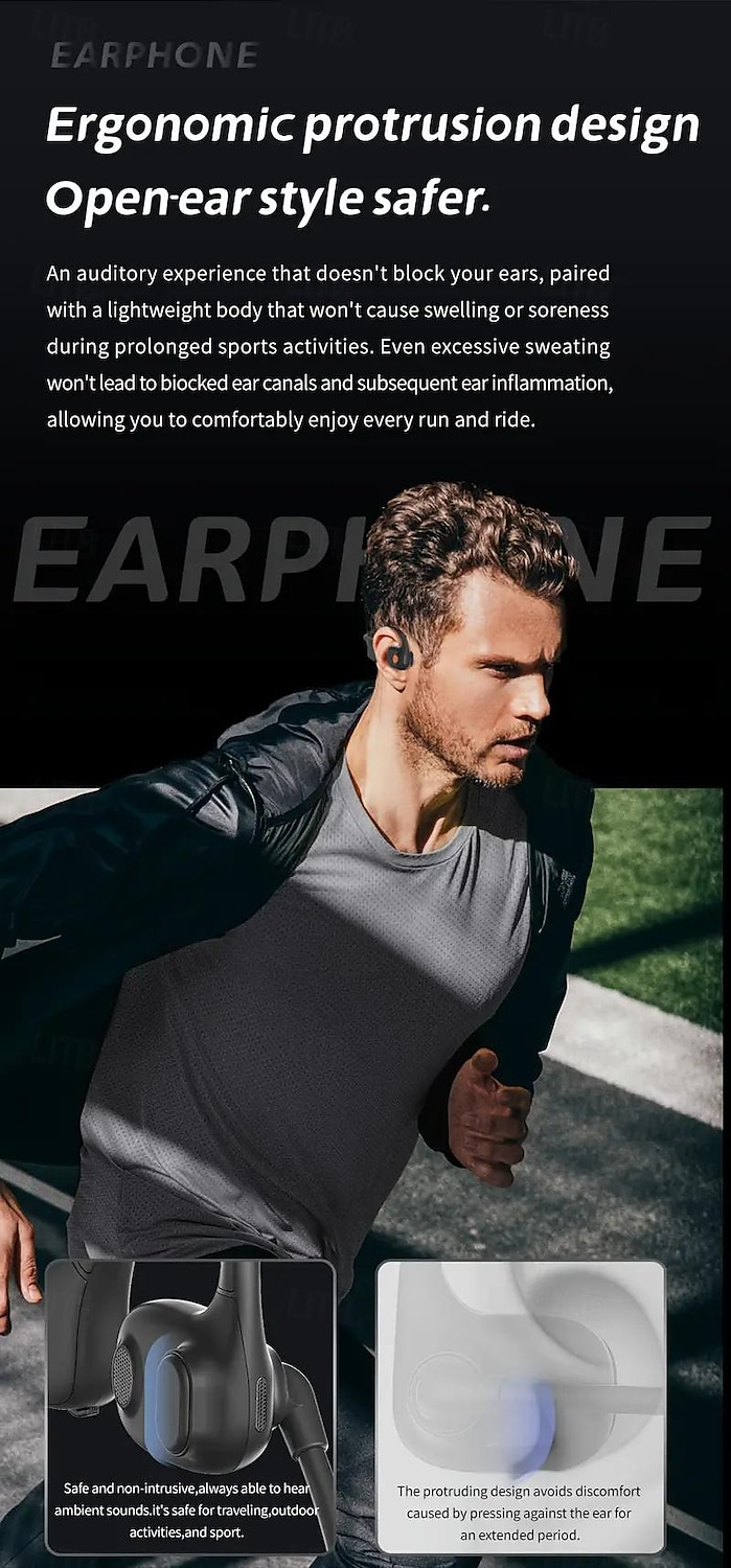 2024 Latest Original ENC Air Conduction Headset Open-Ear StereoWireless Headset With Air-Canceling Boom Microphone OnlineMeeting/Online Teaching/Office Home Business/Driving 2025 - $63.99 –P4