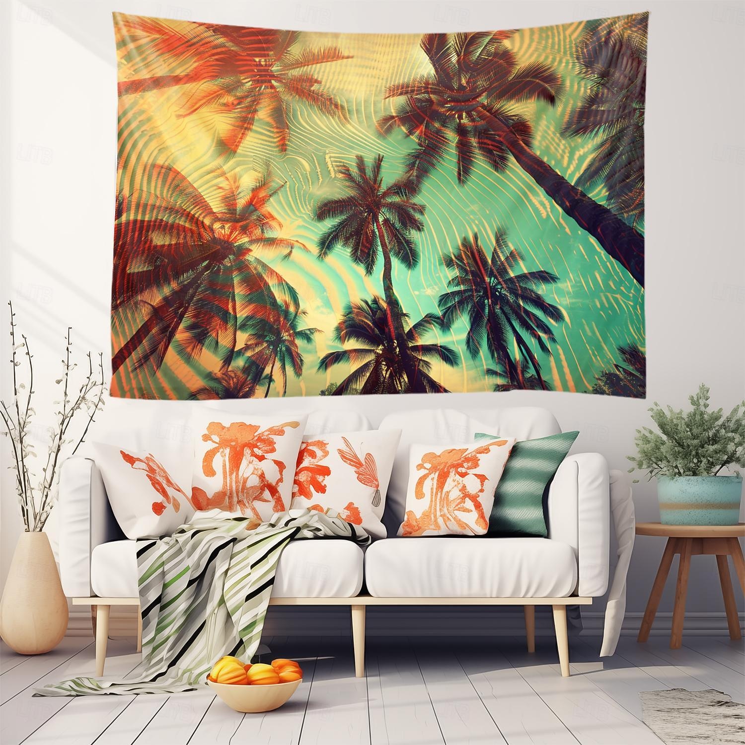 malowanie tropikalnych liści wiszące gobelin wall art duży gobelin mural wystrój fotografia tło koc zasłona strona główna sypialnia dekoracja salonu 2026 - $20.99 –P13