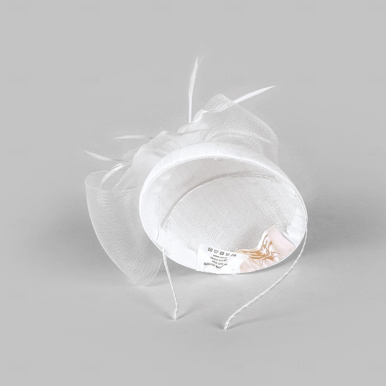 hoofdbanden fascinators hoeden sinamay bowler / cloche hoed schotelhoed pillendoosjepet bruiloft theekransje elegante bruiloft met veren bloemen hoofddeksel hoofddeksels 2026 - $32.99 –P10