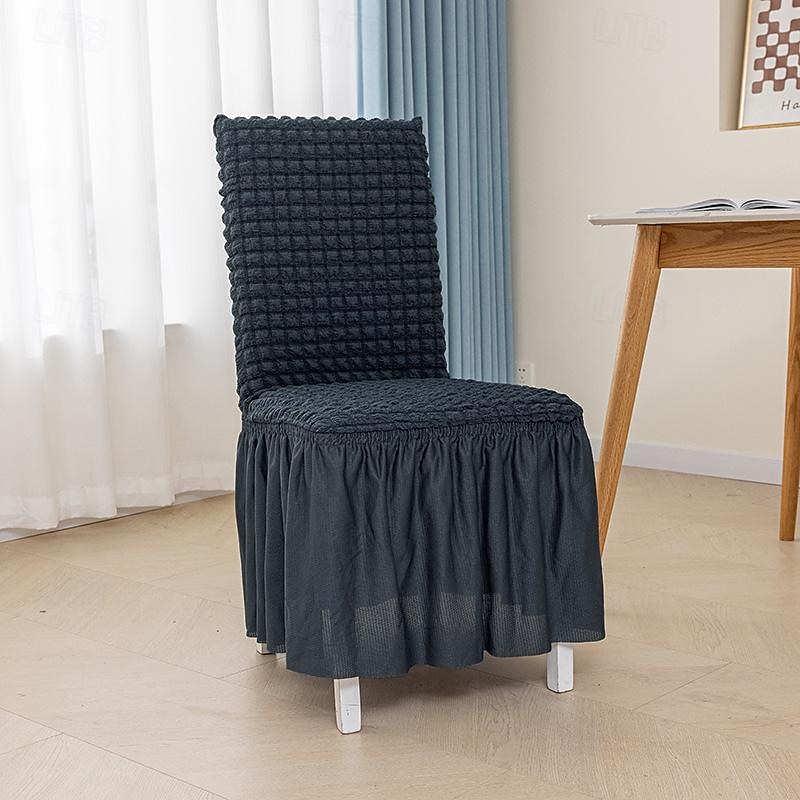 1 kpl uusi tuolinpäällinen kuplamuovilla hameen helma all inclusive olohuone ruokapöydän tuolinpäällinen universaali paksunnettu instagram-tyyli 2025 - $20.99 –P8