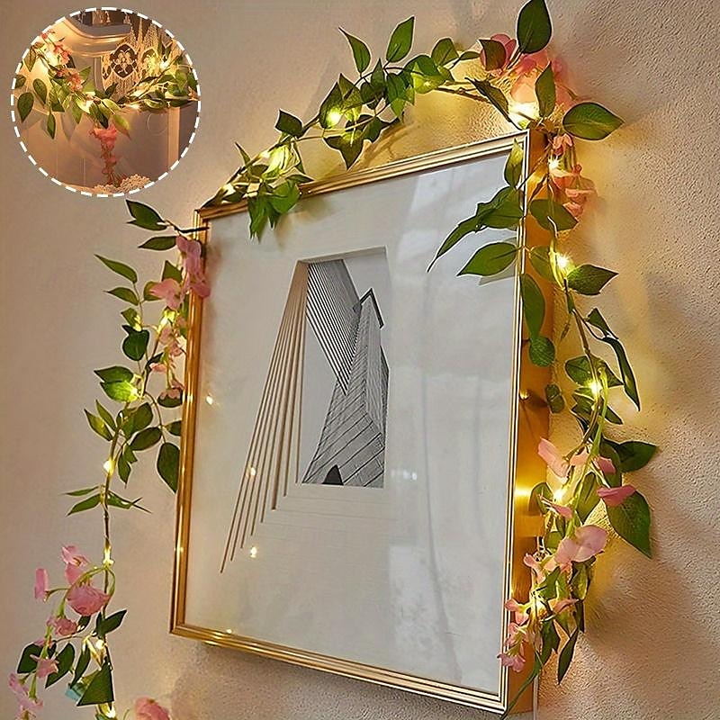 elegante festa di ricevimento di nozze 2m-20leds lanterna di fiori simulati luce di stringa fata per natale matrimonio festival cortile interno ed esterno giardino balcone luce decorativa del 2025 a $13.99 –P7