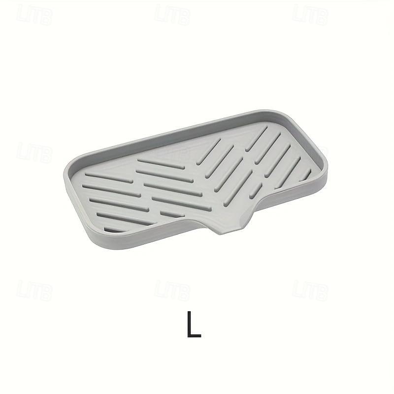 1 organizer multiuso per lavello in silicone: portasapone drenabile con spazzola e porta spugna per cucina & bagno del 2025 a $10.99 –P8