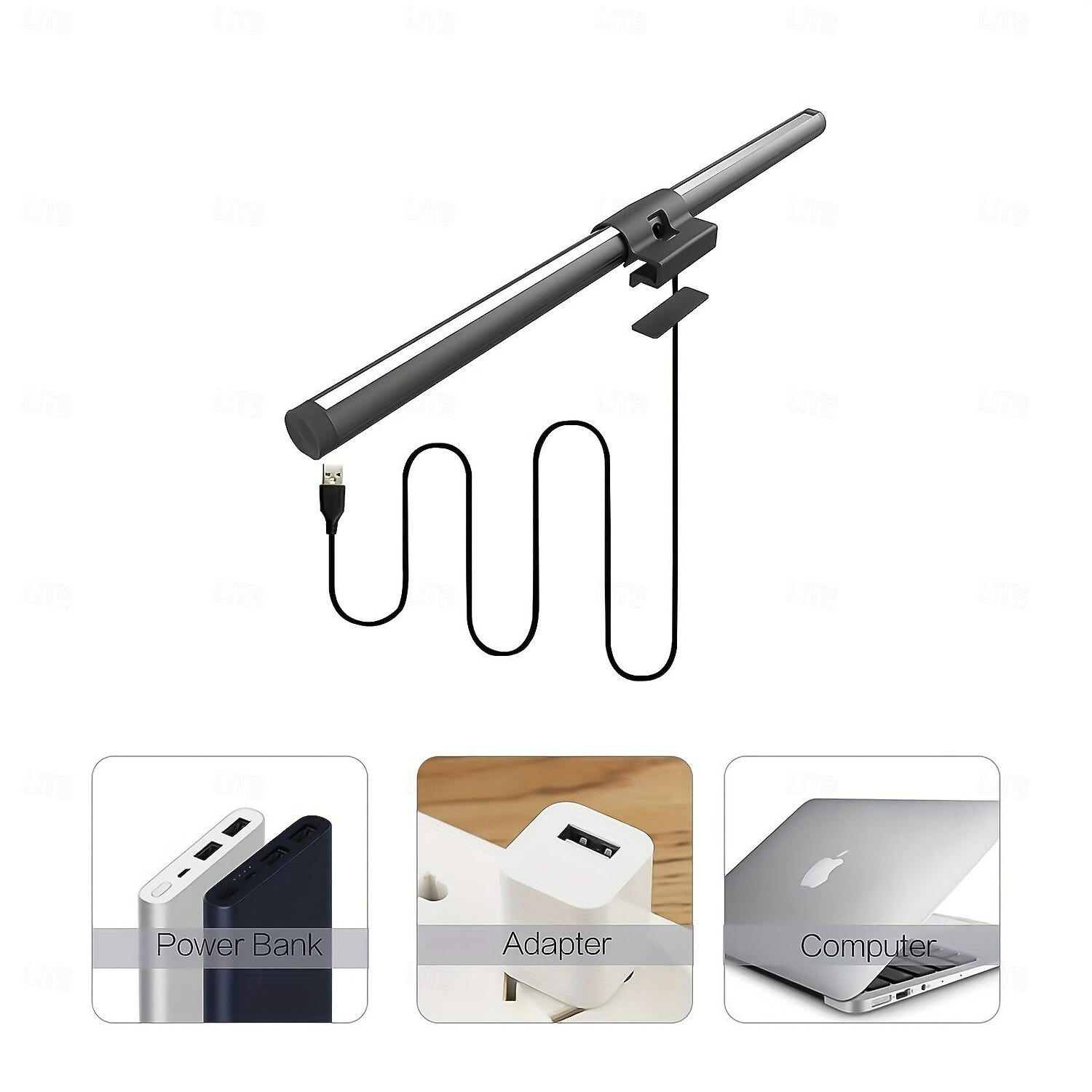 lumina monitorului lumina pentru jocuri cu usb lumina de interior cu LED pentru computer, lumina ambientala rgb fantasy color, control tactil reglare continua, protejeaza-ti ochii, economiseste 2025 - $40.99 –P7