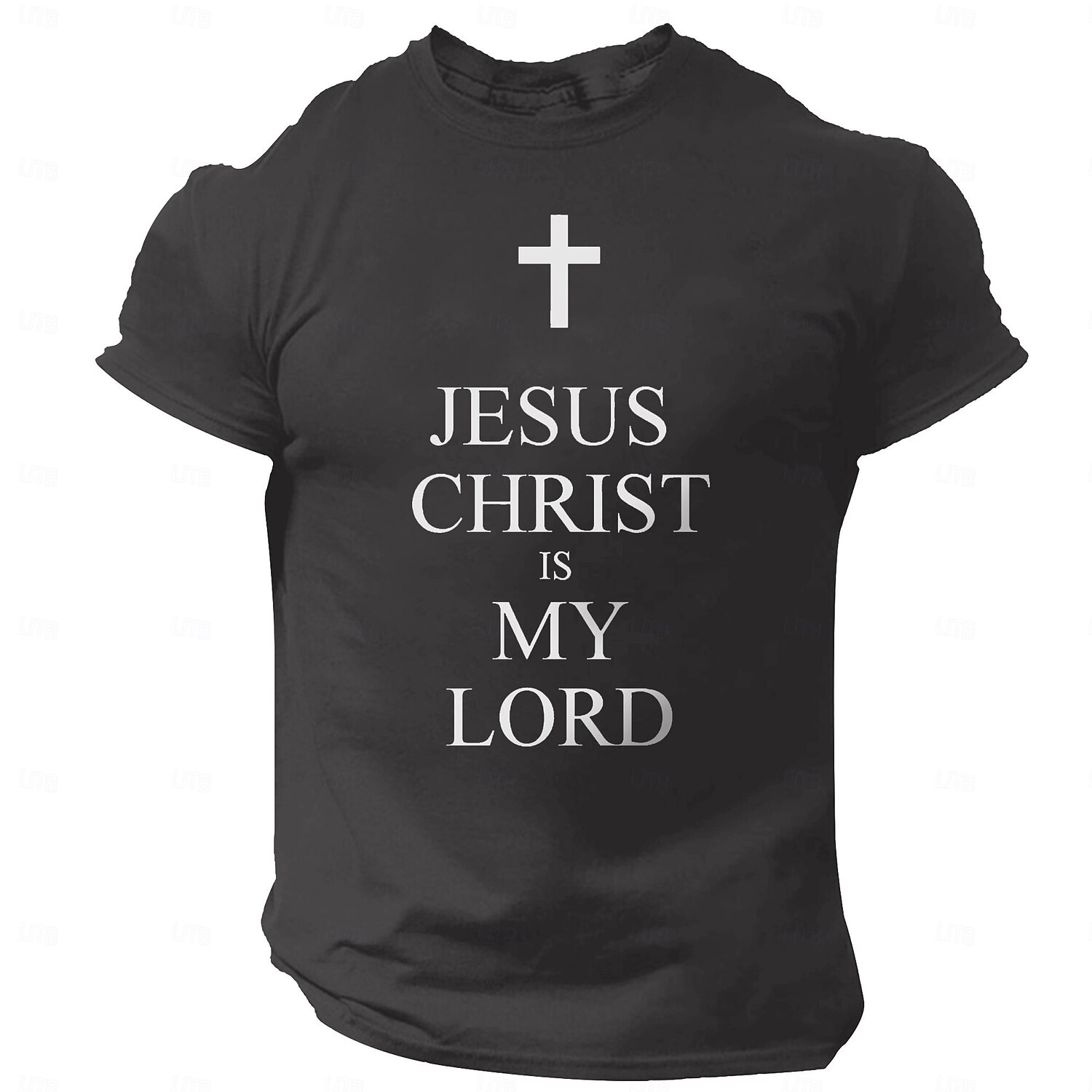 Herren T-Shirt Glauben an Jesus Kreuz Grafikdesign - Christlicher religiöser Lebensstil kurzärmliges Oberteil 2026 - $17.49 –P5