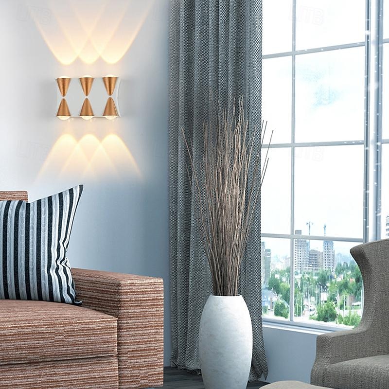lampada da parete a led 2/3/4/5 teste esterno impermeabile in vetro alluminio 90 cm moderno creativo luce bianca calda corridoio balcone ip65 85-265 v del 2026 a $46.99 –P15