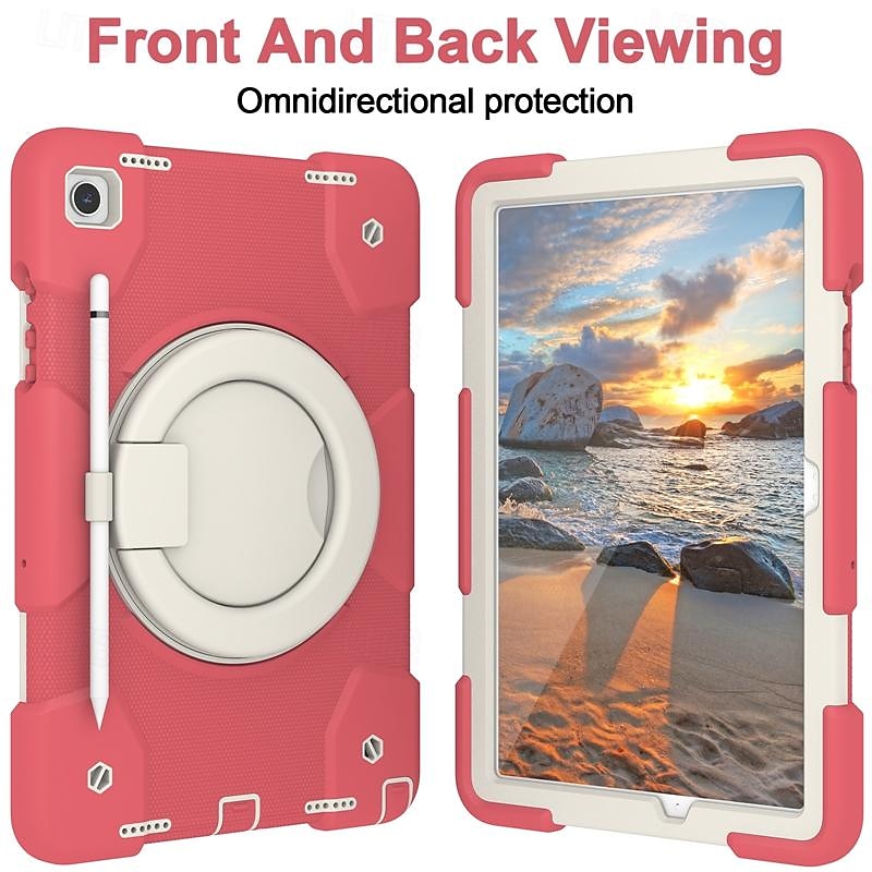Tablet Case Cover For Samsung Galaxy Tab A9 8.7" A8 10.5'' A9 Plus 11" Pencil Holder 360° Rotation Shoulder Strap PC Silicone 2025 - $43.99 –P4