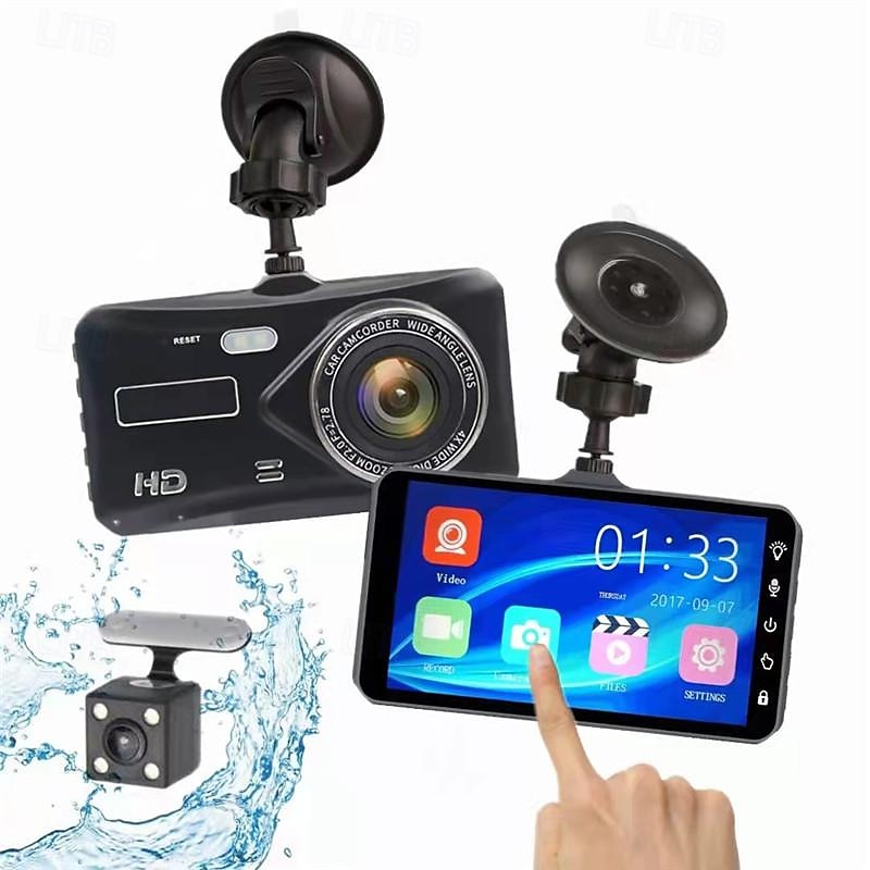 Hd Front and Rear Dual Recording Touch Screen DVR Large Angle 24 Hours 1080P Tachograph 2025 - $66.99 –P2
