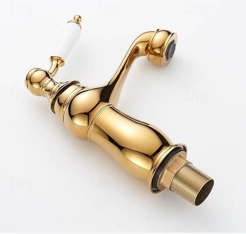 2026年 バスルームのシンクの蛇口 - 滝状吐水タイプ 電気メッキ センターセット シングルハンドルつの穴Bath Taps  コレクション – $178.99 –P5