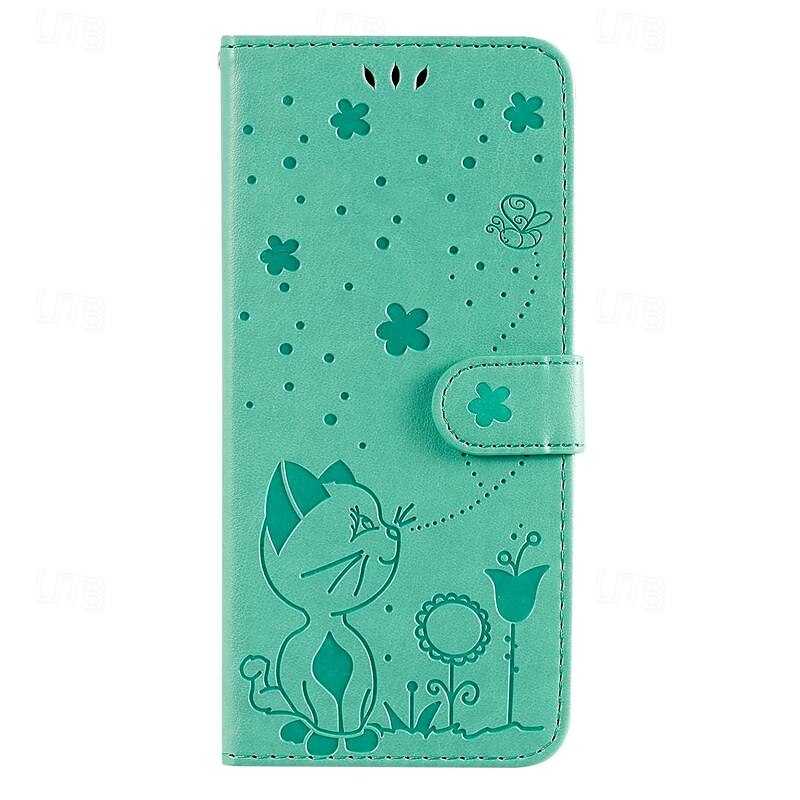 telefon Maska Pentru Samsung Galaxy S24 S23 S22 S21 S20 Ultra Plus FE A54 A34 A14 Nota 20 10 S25 Ultra Portofel Card Magnetic Protectie pentru intreg corpul cu curea de mână Pisica Albină TPU PU piele 2025 - $18.99 –P3