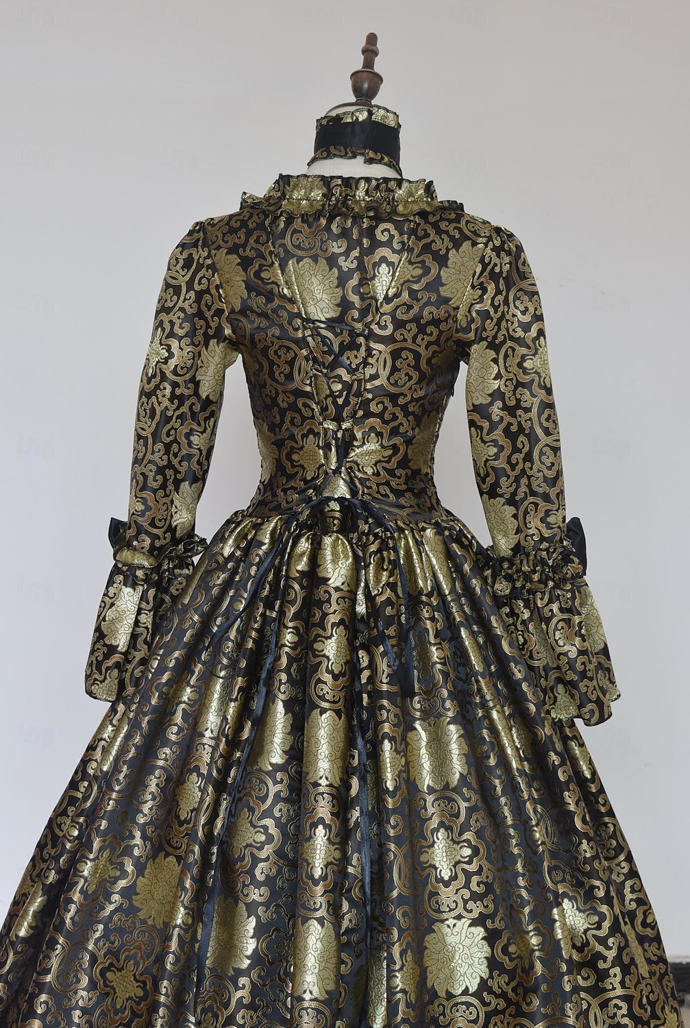 ancien Baroque Punk & Gothique Maxi Robe Normal Juliette Cendrillon Princesse Col carré Déguisement Royal Halloween Carnaval Mascarade Performance Soirée Halloween Adultes Toutes saisons de 2025 ? HUF 53069 –P5