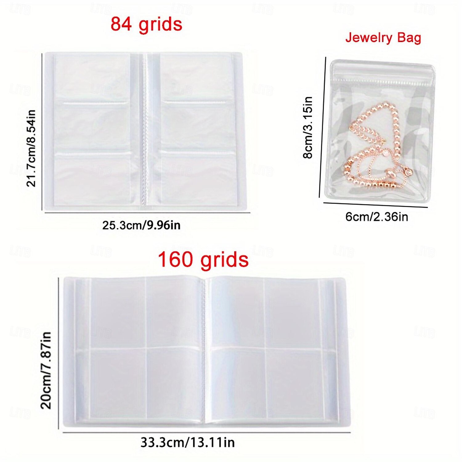 84 grades/1 conjunto ou 160 grades com pequenas bolsas caixa de armazenamento de joias: brincos, anéis antioxidantes, pulseiras, sacos transparentes de armazenamento à prova de poeira para colares, de 2026 por $15.99 –P13