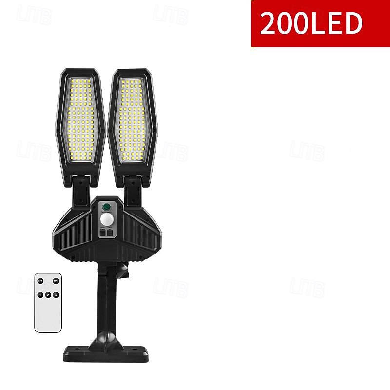 Solar Flood Lights Street Light, COB Solar Power 2 Heads Remote Control 270° Motion Sensor Street FloodLight Wall Lamp Waterproof for Outdoor Garden Security 2026 - $37.99 –P5