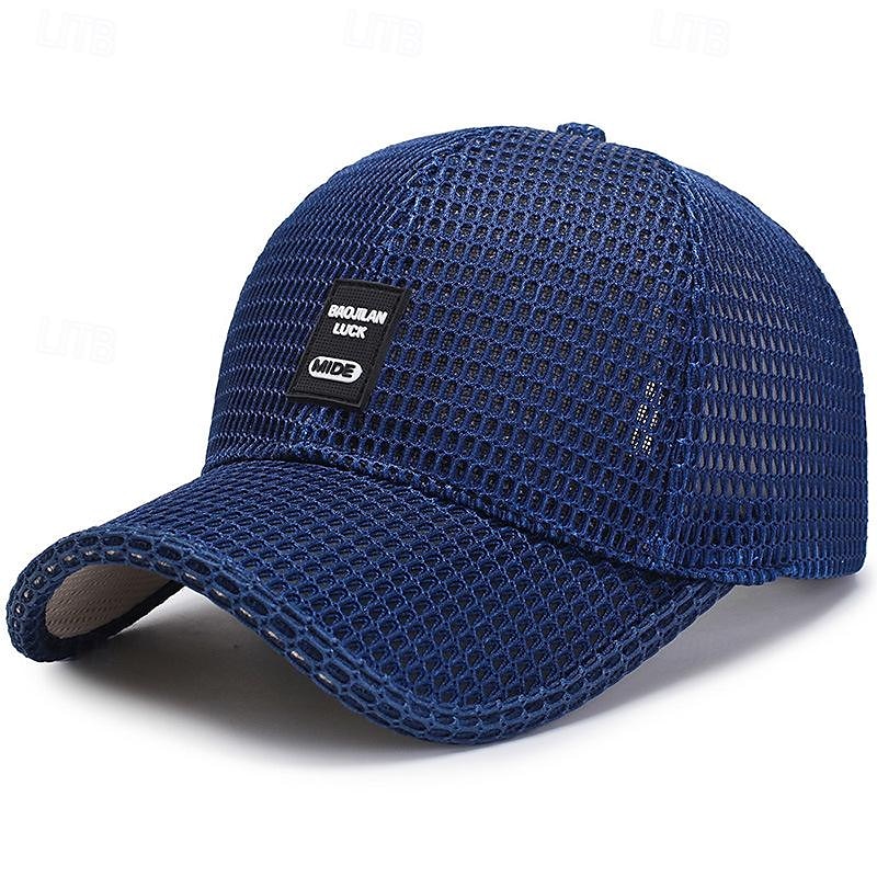 Herre Baseballcaps Solhatt Trucker Hat Svart Blå polyester Netting Mote Fritid Gate Daglig عادي Justerbare Solkrem Pustende 2025 - $7.99 –P2