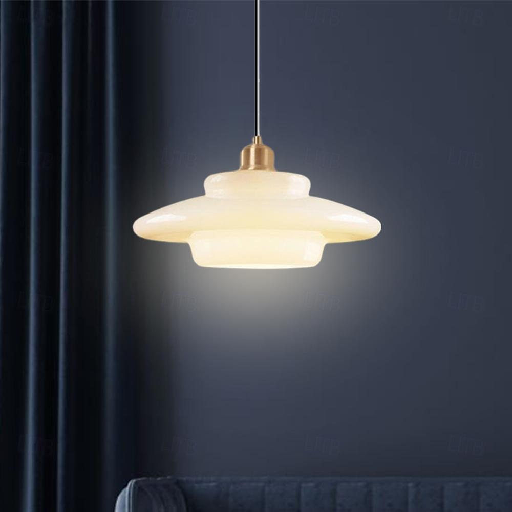 Tambour de ferme plafonnier semi-encastré en verre de lait luminaires de couloir lustre de plafond grand poteau en or éclairage nordique moderne du milieu du siècle pour salle à manger plafond de 2025 ? $249.99 –P10