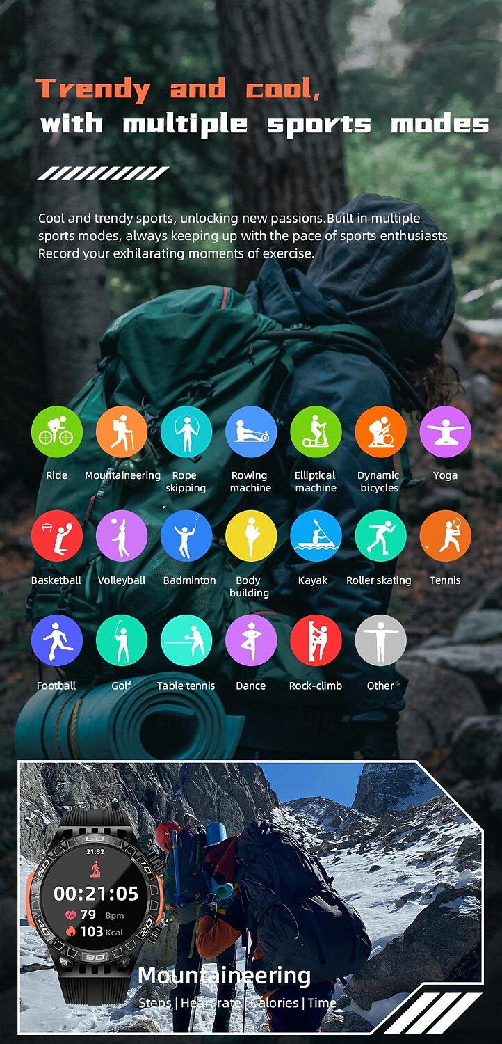 LOKMAT ZEUS 6 PRO Умные часы 1.46 дюймовый Смарт Часы Bluetooth Педометр Напоминание о звонке Датчик для отслеживания активности Совместим с Android iOS Женский Мужчины 2025 - $42.99 –P15