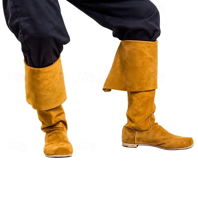 Rétro Vintage Médiéval Renaissance Chaussures Bottes jazz plates Pirate Chevalier Viking Croisé Déguisement Homme Femmes Unisexe Pirate Mascarade Événement / Fête Mascarade Adulte Chaussures de 2026 ? $71.99 –P7
