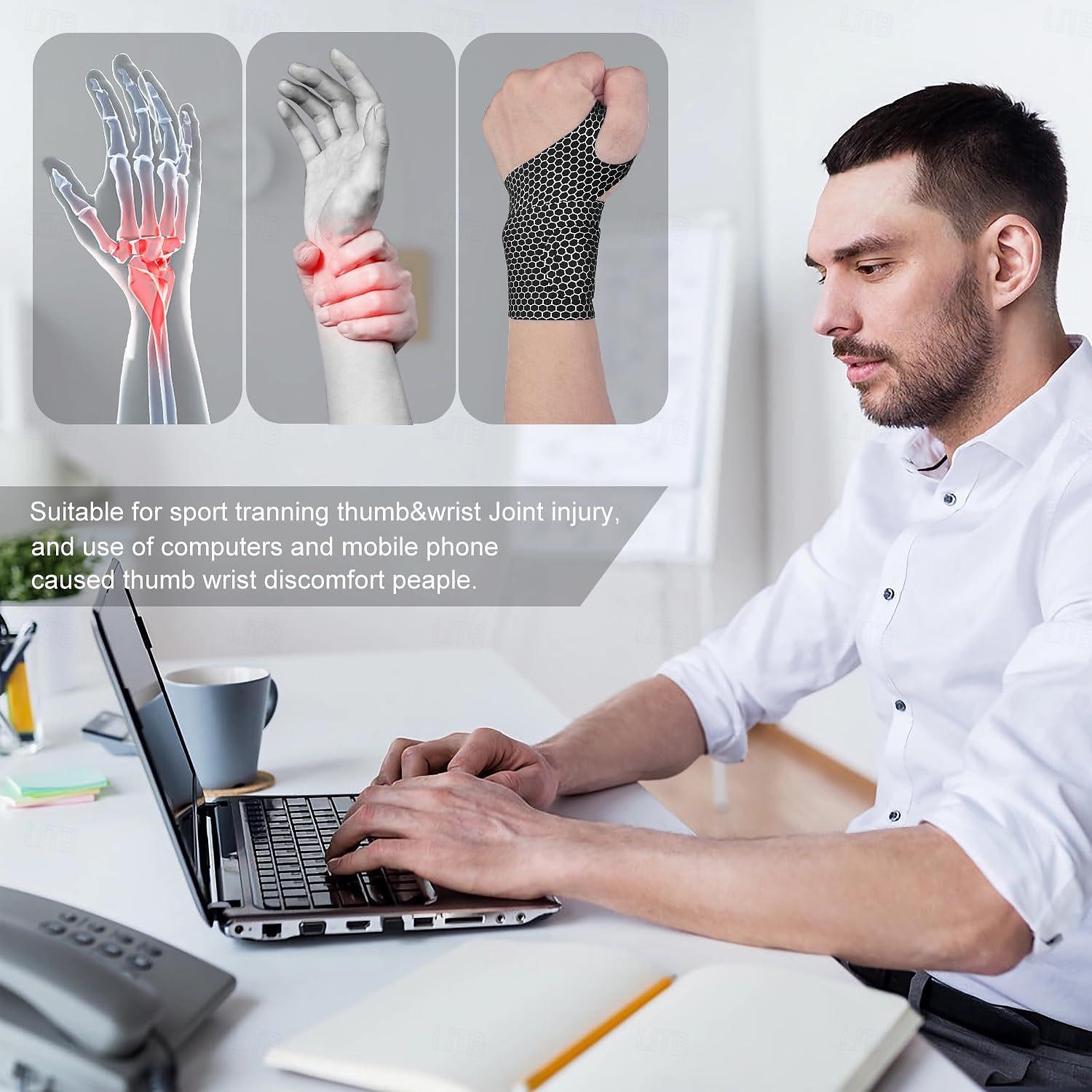2 Pcs Ultra-Thin Wrist Brace Support for Carpal Tunnel, Pain Relief, Arthritis, Tendonitis, Elastic Wrist Wraps Right and Left Hands - Compression and Support for Fitness Enthusiasts (Skin Tone) 2025 - $22.99 –P4
