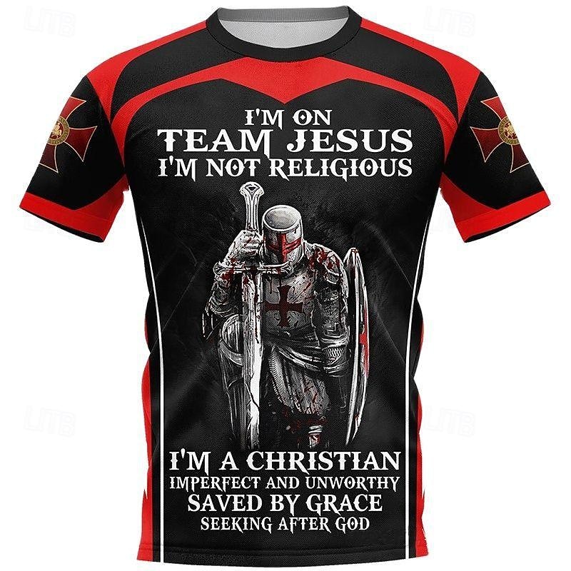 Knights Templar Warriors T-shirt Print 3D Graphic For Men's Adults' Carnival Masquerade 3D Print Casual Daily 2025 - $17.99 –P3