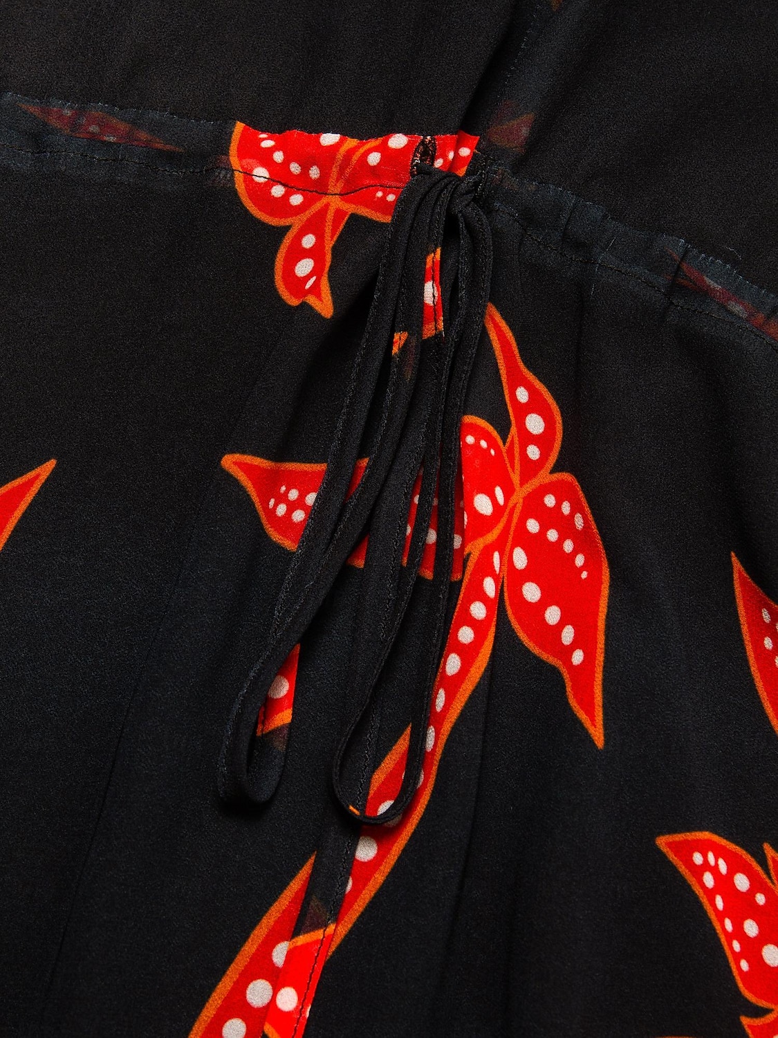 Per donna Abito Stampato Abito maxi Nero Manica 3/4 Foglia Stampa Fiori / Piante Stampa Primavera & Estate Scollo a V Spiaggia S M L del 2025 a $141.99 –P10