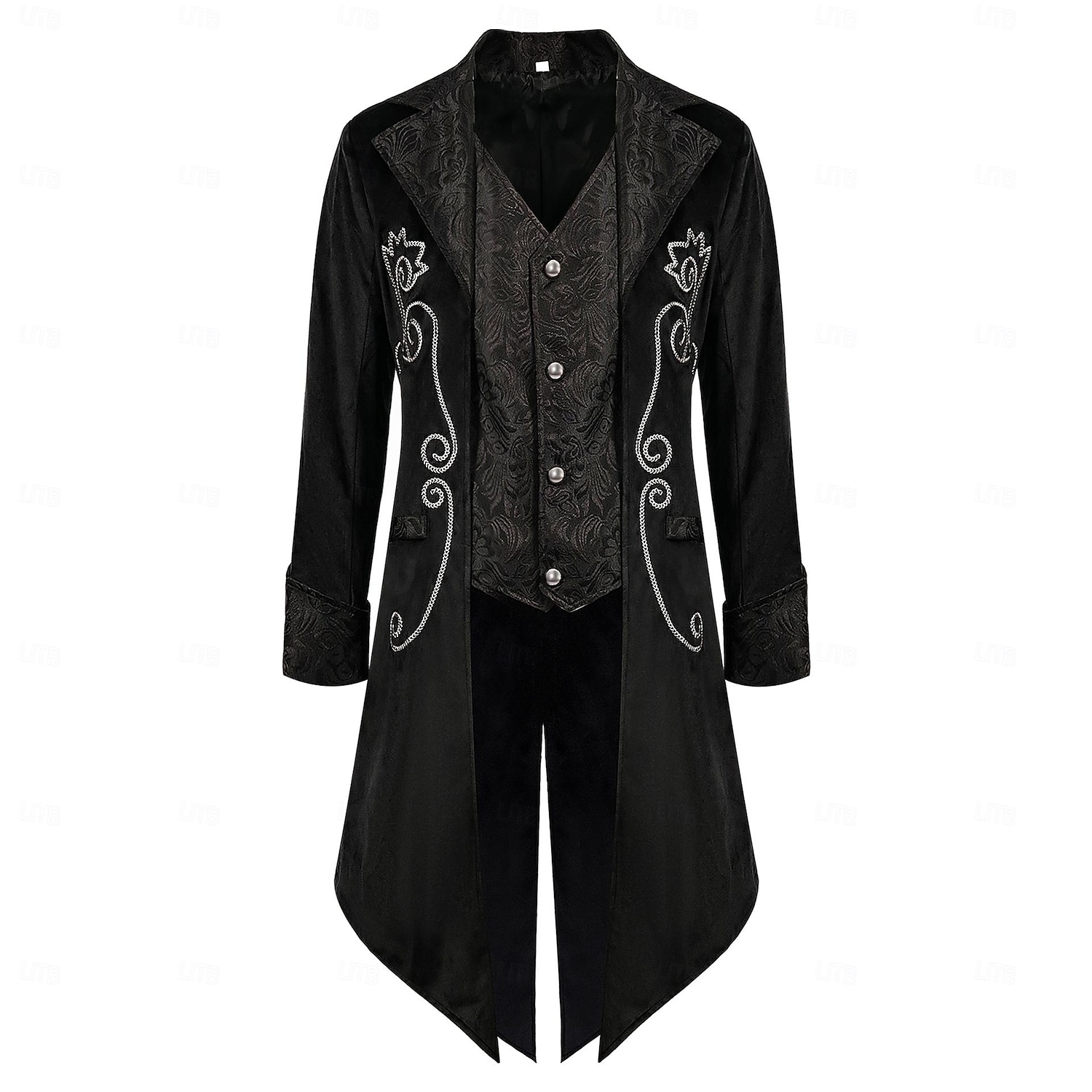 Retro / vintage Punk og gotisk Kostymer i middelalderstil Jakke tailcoat Prins Adelsmann Jacquard Herre Royal Steampunk Maskerade Fest Voksne Frakk 2025 - $49.99 –P6