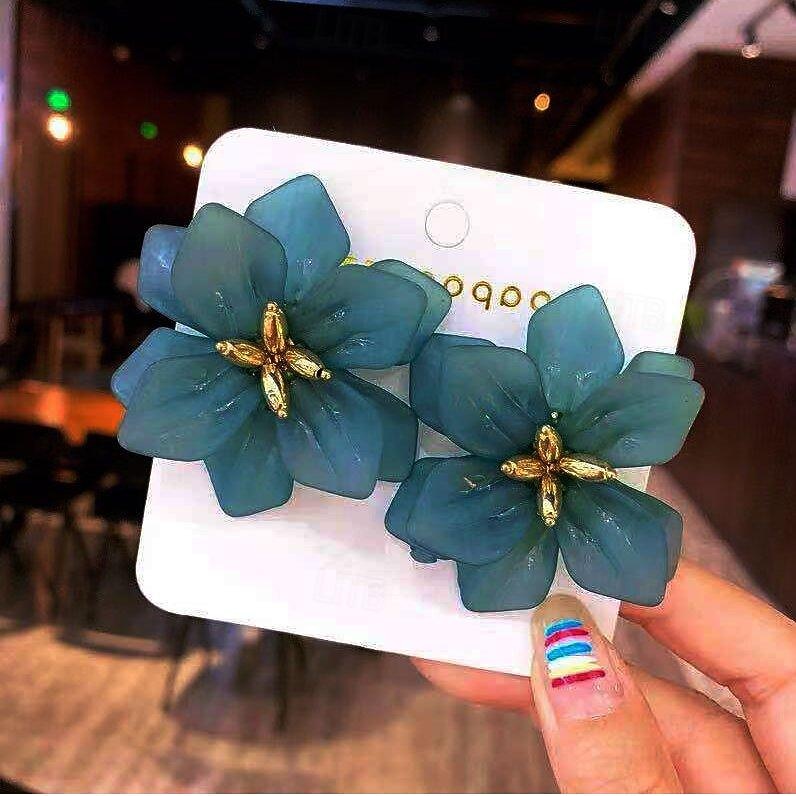 1 pari Niittikorvakorut For Naisten Syntymäpäivä Juhlat / Ilta Lahja Metalliseos mieltymys Muoti Terälehti 2026 - $8.49 –P4