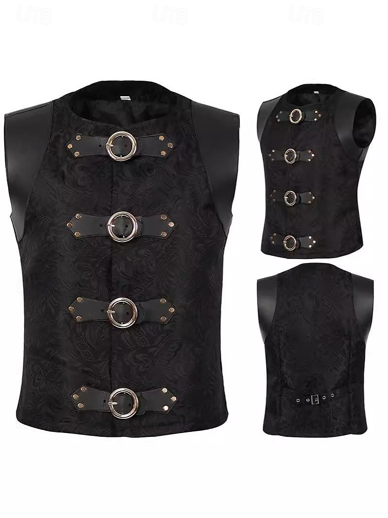 Retro Vintage Mittelalterlich Renaissance Weste Prinz Edelmann Herren Halloween Karneval Maskerade LARP Karneval von Venedig Erwachsene 2025 - $38.99 –P1