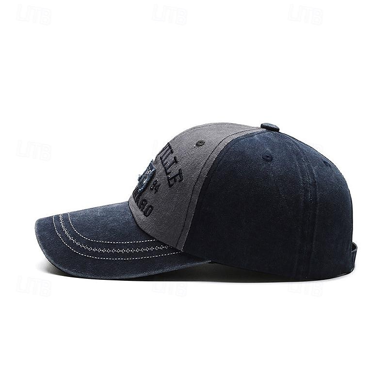 Per uomo Cappellino da baseball Cappello da sole Cappello da camionista Nero Blu Misto poliestere / cotone Con ricami Vintage Di tendenza Informale Strada Giornaliero Alfabetico Regolabile Crema del 2025 a $11.49 –P7