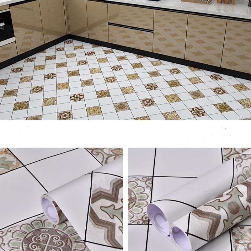 Anti Slip Flooring For Kitchen And Bathroom Thickened Balcony Flooring Wallpaper Self-Adhesive Waterproof PorcelainBrick Sticker 3 Meters 2025 - $23.99 –P5