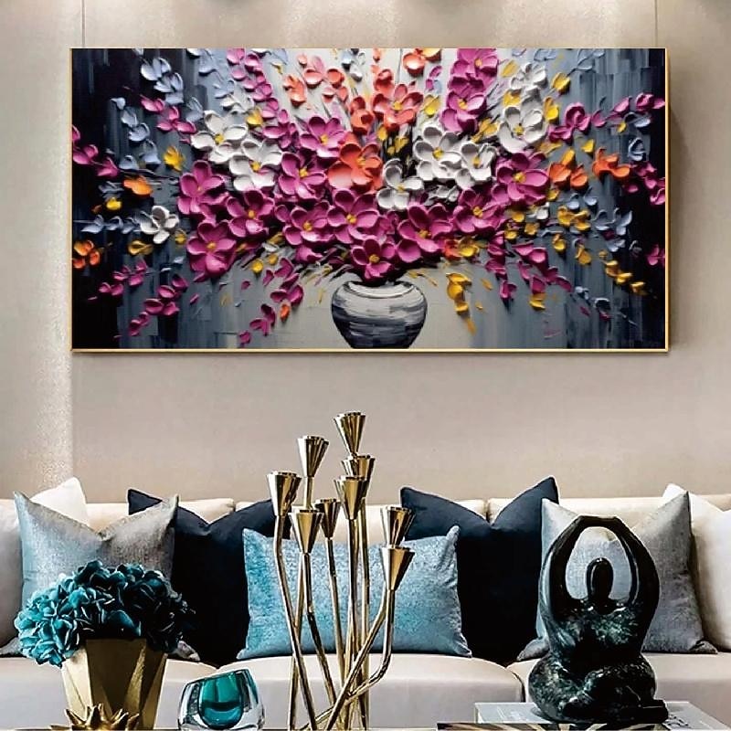 3D Flower oil painting Hand Painted Canvas Flower Art painting hand ...