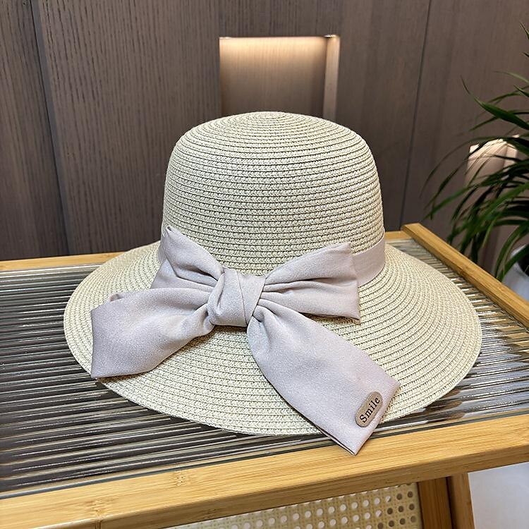 Hats Headwear Acrylic / Cotton Straw Bucket Hat Straw Hat Sun Hat Casual Holiday Elegant Vintage With Bowknot Pure Color Headpiece Headwear 2025 - $20.99 –P2