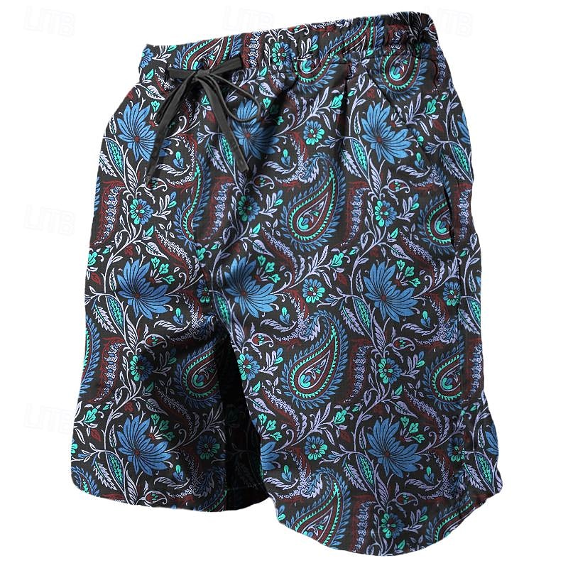 Herren Paisley-Muster Farbverlauf Sweatshorts Kurze Hose Strandshorts Kurze Hosen Frottee-Shorts Mittlere Taillenlinie Brautkleider schlicht Athleisure Täglich Festtage Strassenmode Kordelzug 2025 - $19.99 –P5