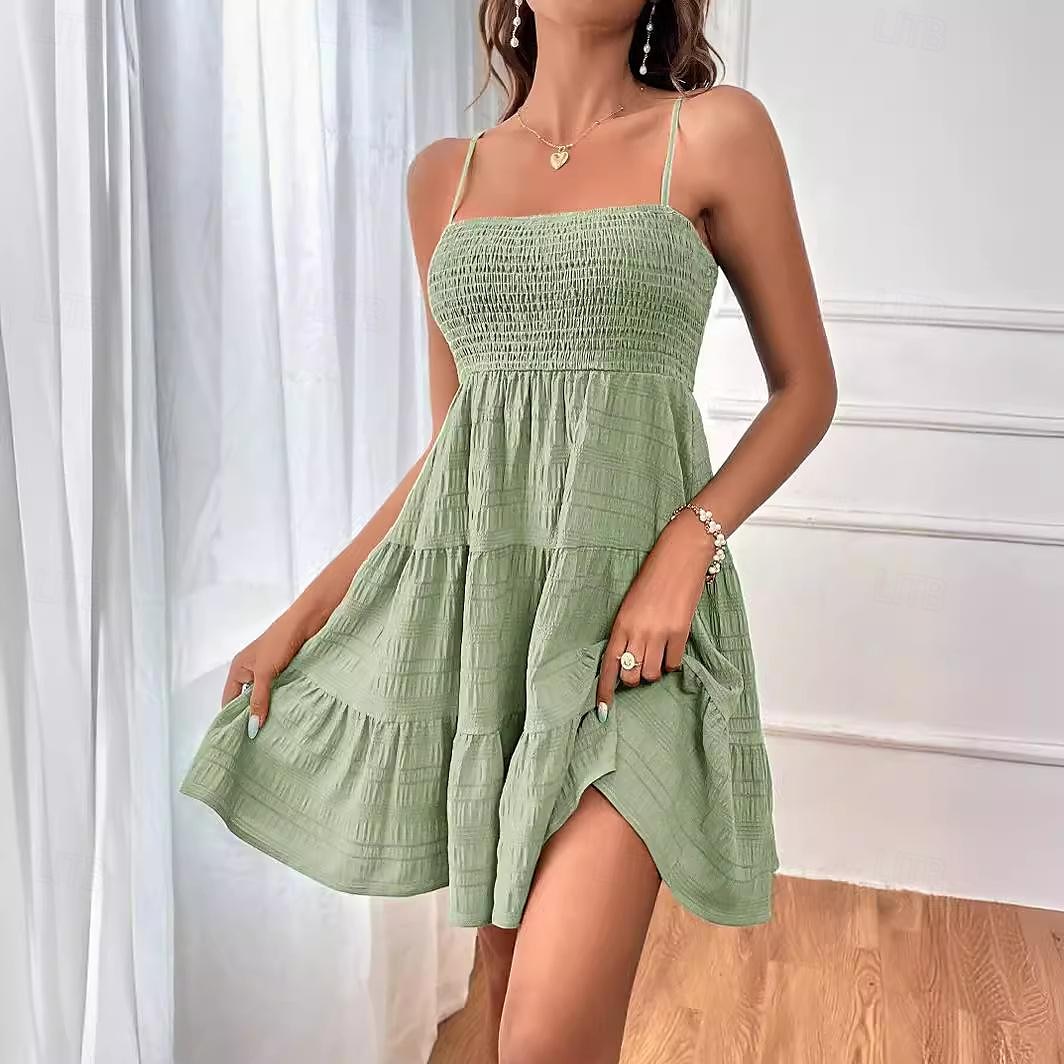 Mulheres Vestido midi Vestido de chiffon Vestidos Boho Chic Vestido elegante Elegante Boêmia Vintage Férias Diário Encontro Normal Tecido Sem Manga Com Alças Finas Preto Rosa Azul Verde Verão de 2025 por $31.99 –P6